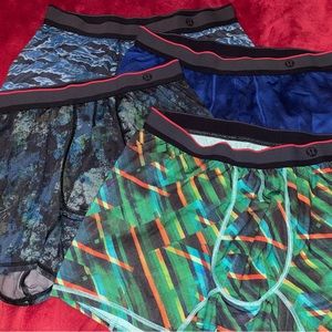 NEW LULULEMON LOT OF 4 Men’s Boxer Briefs Underwear Sz M-L waist 14”-14 1/2”